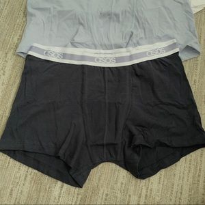 ASOS MENS NEW NAVY 94% COTTON/6% ELASTANE BRANDED WAISTBAND TRUNKS LARGE 1 PAIR